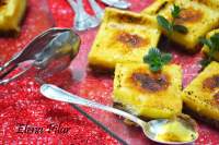   Barritas de cheesecake de crème brulée