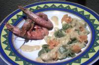   Margaritas de colores con salsa de gambones ( GM )