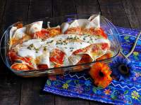   Enchiladas de pollo, huevo y queso