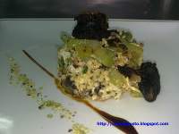   Revuelto de Chayotas con Morcilla Dulce