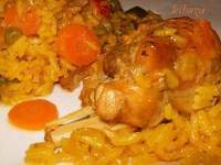   CONEJO CON ARROZ EN CAZUELA DE BARRO