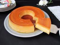   Flan casero de queso y magdalenas