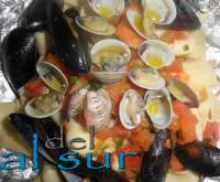   Parpadelle casero  en papillote