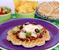   Waffles de maíz a la mexicana  Buenísimos!