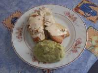   ENDIVIAS CON PERAS AL HORNO y CREMA DE BROCOLI A LA MENTA