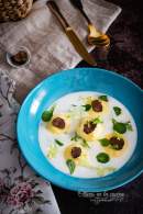 Gnocchi de queso con caldo de queso y trufa  