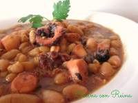 JUDIAS BLANCAS CON PULPO   