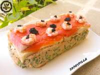 Pastel frío de trucha ahumada  