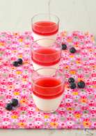 
Panna cotta de yogur con gelatina de arándanos {sin lactosa}  