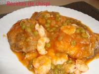 Recetas de Chispi: MERLUZA CON GUISANTES Y GAMBAS