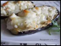   Berenjenas rellenas de pollo y créme friche