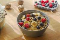 Porridge de avena y frutas   